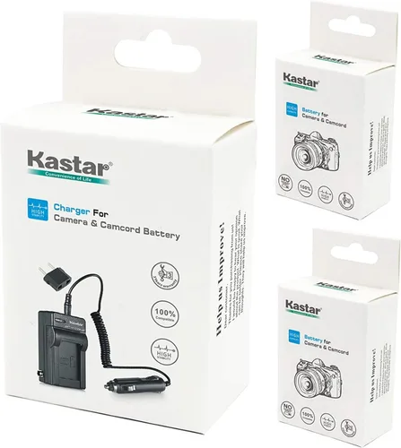Vista 5 de Kastar Paquete de 2 baterías y cargador de repuesto para JVC BN-VF808 BN-VF808U BN-VF815 BN-VF815U BN-VF823 BN-VF823U y GZ-HM1 GZ-HM200 GZ-HM400