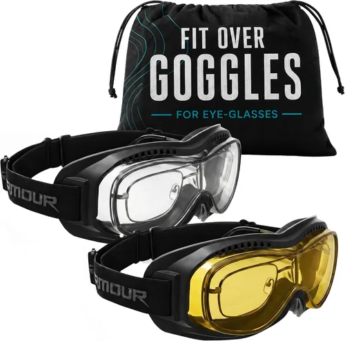 Vista 11 de Bikershades Gafas protectoras para gafas de moto, ciclismo, esquí, paracaidismo, trabajo al aire libre Transparente