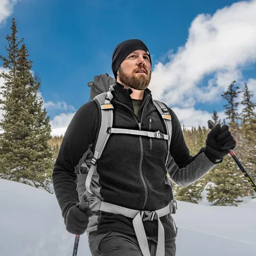 Vista 6 de Minus33 Merino Wool Trailblazer - Sudadera con capucha con cremallera completa para hombre, tela renovable sin picazón