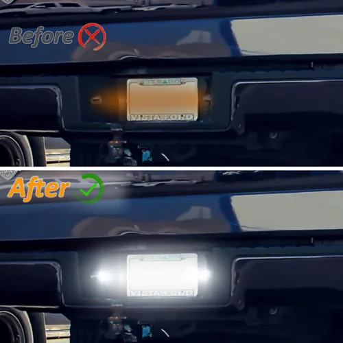 Vista 7 de Bestview Luces de Matrícula Lámpara de Placa con Cubierta de Carcasa Negra Bombillas Blancas de 6000K Conjunto de Repuesto para Chevy Silverado GMC