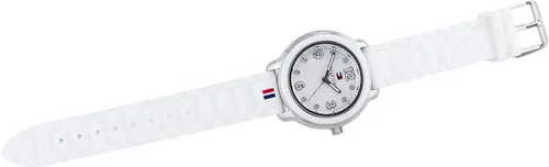 Vista 5 de Tommy Hilfiger Reloj analógico de cuarzo para mujer con correa de silicona 1781418 Blanco