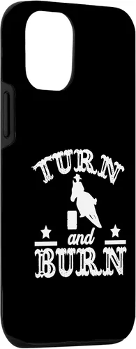 Vista 3 de iPhone 15 Barrel Racing Show - Barrel Racer Turn N Burn Case