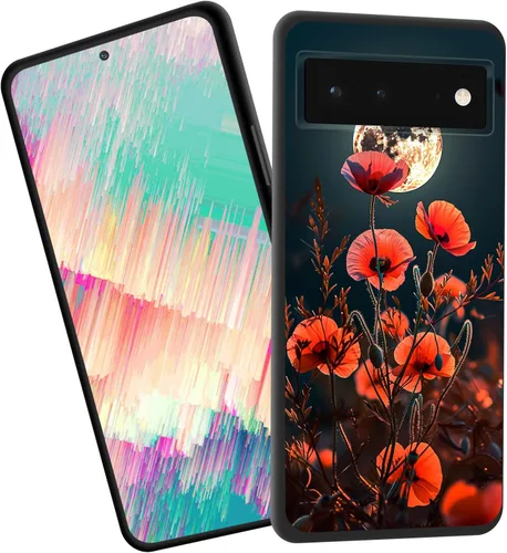 Vista 29 de Funda delgada para Google Pixel 4 XL, funda delgada de silicona de TPU suave a prueba de golpes para Google Pixel 4 XL, gato negro luna estrellada