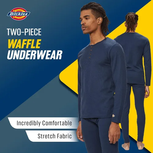 Vista 3 de Dickies Conjunto de ropa interior térmica para hombre, 2 piezas, capa base para clima frío para hombre
