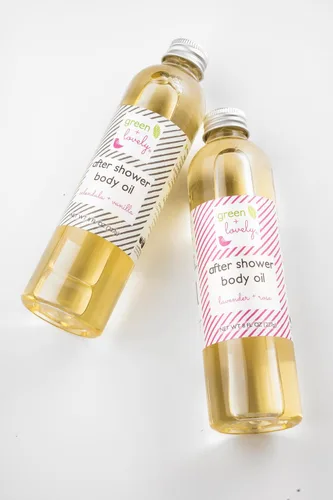Vista 2 de Green + Lovely Aceite corporal hidratante después de la ducha con certificación prémium de humedad orgánica para piel seca, aceites hidratantes