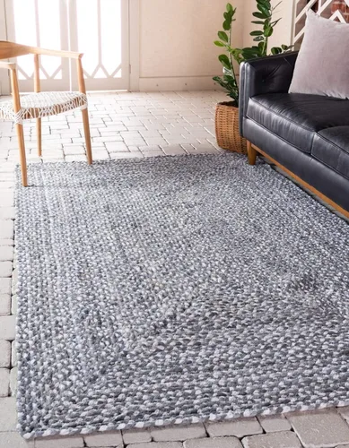 Vista 15 de Unique Loom Colección Trenzada Chindi - Alfombra de área (1 pie 2 pulgadas x 6 pies 1 pulgada, pasillo, multi/azul)