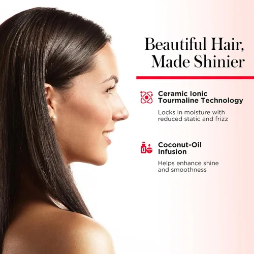 Vista 3 de REVLON Smoothstay Alisador de Cabello de 1 Pulgada - La plancha plana con infusión de aceite de coco ayuda a mejorar el brillo y la suavidad, reduce