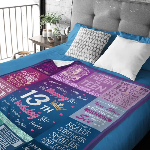 Vista 4 de Regalos de cumpleaños número 13 para niñas - Mejores regalos para niñas de 13 años Manta de 50"x40" - Regalos para niña de 13 años - Niña