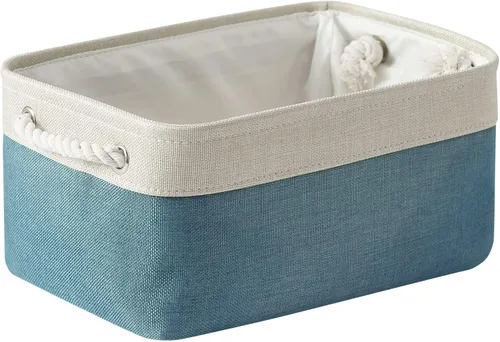 Vista 80 de TheWarmHome Contenedores de almacenamiento para estantes, tamaño mediano, 3 unidades, 13.8 pulgadas de largo x 9.8 pulgadas de ancho x 6.7 pulgadas