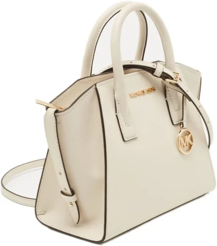 Vista 4 de Michael Kors Avril - Bolso bandolera pequeño con cremallera superior y diseño cruzado color blanco crema claro Crema claro