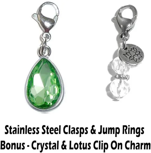 Vista 2 de Dije de clip, construye tu propia pulsera, bolso, bolso, mensaje, inspirador, llavero, tirador de cremallera, joyería, Metal