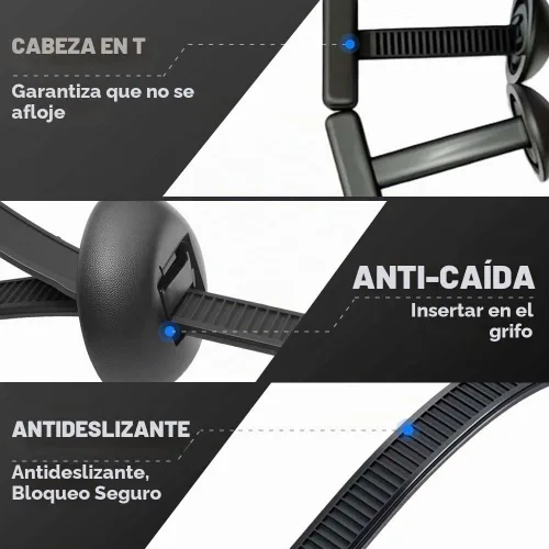 Vista 4 de Kit de hebilla universal de nailon para brida de cables, clips de sujeción para parachoques, revestimiento de guardabarros y paneles de automóvil