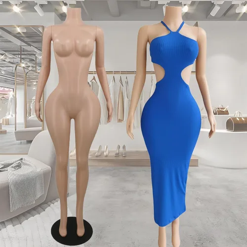 Vista 2 de Curvy BBL - Maniquí de cuerpo completo de tamaño grande con soporte ajustable de 65 pulgadas, base de metal, maniquí de vestido femenino realista