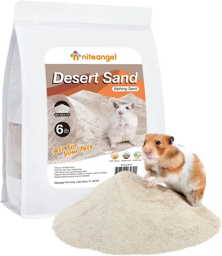 Vista 8 de Niteangel Baño de Arena del Desierto para Hámster Baño Sin Polvo o Arena para Baño de Hámster, Chinchillas, Jerbos, Ratones, Degu u Otras Mascotas