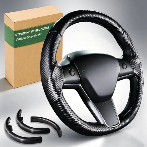 Vista 9 de Funda para volante para Tesla Model 3 (2017-2023) / Modelo Y (2020-2024), antideslizante, agarre cómodo, transpirable, accesorios personalizados