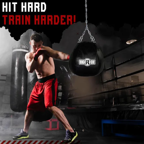 Vista 9 de Ringside Head Shot Heavy Bag, Soft-Filled, Powerhide Punching Bag for Boxing, MMA, Muay Thai, and More, Includes Heavy Bag Chain and Swivel
