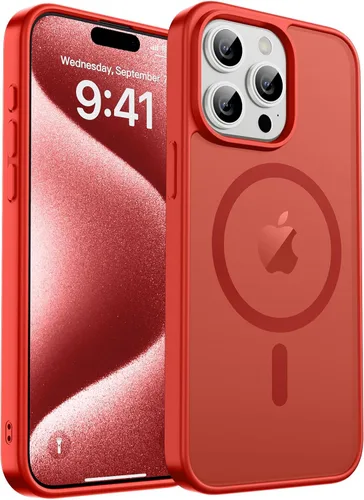 Vista 422 de zapica Funda magnética para iPhone Air, con protector de pantalla de vidrio templado, compatible con MagSafe, translúcida mate, a prueba de golpes