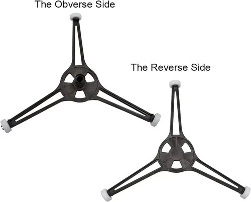 Vista 6 de Soporte para plato giratorio para microondas, anillo giratorio, brazo trípode, bandeja de juego de vidrio, soporte de guía de rodillo, se adapta a