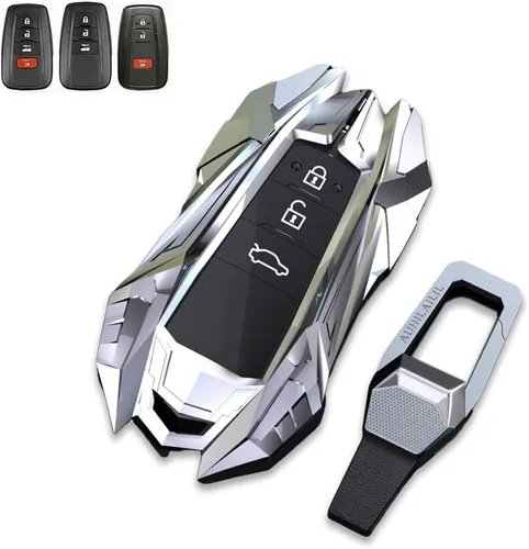 Vista 9 de Carcasa protectora de aleación de zinc para Toyota Camry RAV4 Highlander C-HR Prius Corolla Avalon GT86, Gris