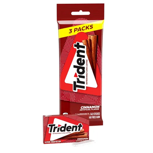 Vista 19 de Trident Goma de mascar de menta verde sin azúcar, 3 paquetes de 14 piezas (42 piezas en total)