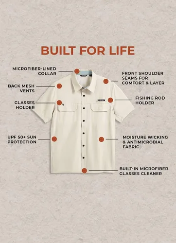 Vista 7 de Jockey Luke Bryan - Camisa de pesca de manga corta para hombre