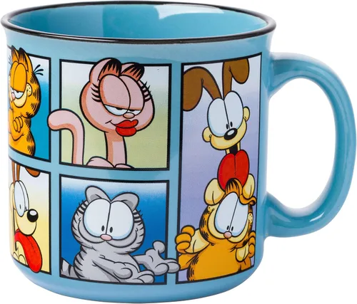 Vista 10 de Silver Buffalo - Taza de cerámica de campamento de A Goofy Movie de Disney, diseño retro con Goofy, Max Goof, Roxanne y Bobby Zimmeruski, 20 onzas