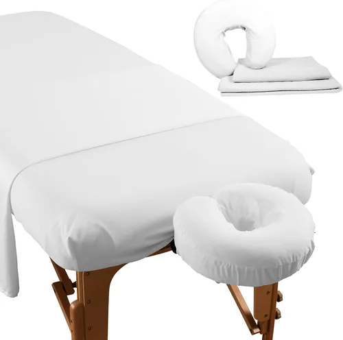Vista 2 de NRG - Sábanas planas de franela de lujo para mesa de masaje – Ropa de cama de masaje 100% franela de algodón – 160 GSM, 200 hilos – Algodón suave