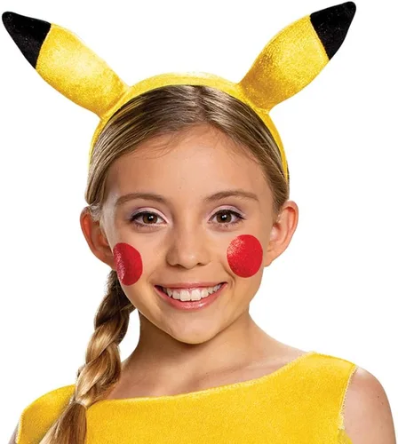 Vista 3 de Disguise Pokemon - Disfraz de Pikachu para niñas, traje de personaje de lujo, talla S (4-6x), amarillo (90763L)
