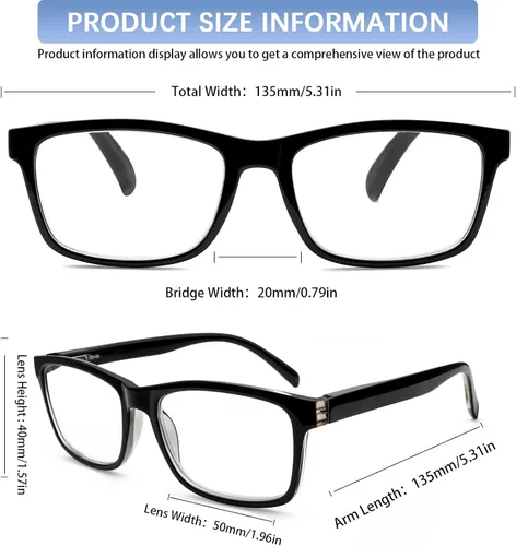 Vista 2 de SIGVAN Paquete de 6 lentes de lectura para mujeres y hombres, bloqueo de luz azul, bisagra de resorte, antifatiga ocular/deslumbramiento, lectores 6