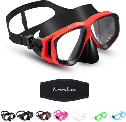 Vista 8 de OMGear - Gafas de natación con cubierta para la nariz, máscara de buceo y esnórquel, máscara para niños y adultos, máscara de esnórquel para buceo