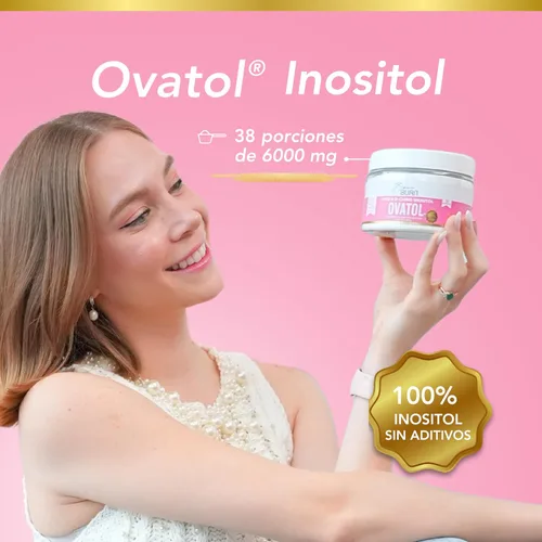 Vista 4 de Ovatol (0.21 onzas) de inositol en polvo puro Myo-inositol y D-Chiro-inositol Proporción 40:1 0.23 oz por porción Suplemento en polvo
