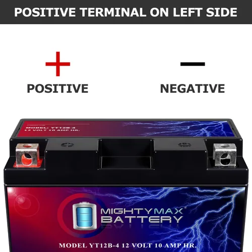 Vista 3 de Mighty Max Battery YT12B-4 SLA 12V 10AH Batería para Yamaha 650CC XVS650 V-Star 1998-2011