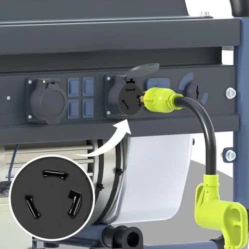 Vista 13 de Adaptador de interruptor de transferencia de generador AOWEITOUR NEMA L5-30P enchufe macho a L14-30R hembra, enchufe de bloqueo giratorio de 30