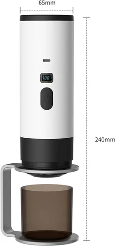 Vista 2 de Cafetera portátil de café autocalentable para automóvil, cafetera de café expreso para viajes, camping, funciona con pilas, USB/tipo C, con café