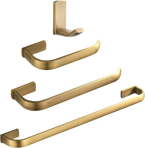 Vista 9 de WINCASE Accesorios de baño de latón, soporte para toallas de baño, antiguo, juego de barra de toalla, soporte para papel higiénico, gancho