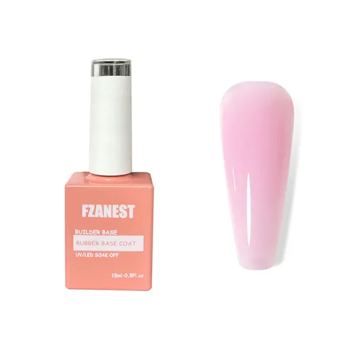 Vista 15 de FZANEST Gel constructor de base de goma para uñas, esmalte de gel de color transparente, capa base de goma elástica para extensión de engrosamiento