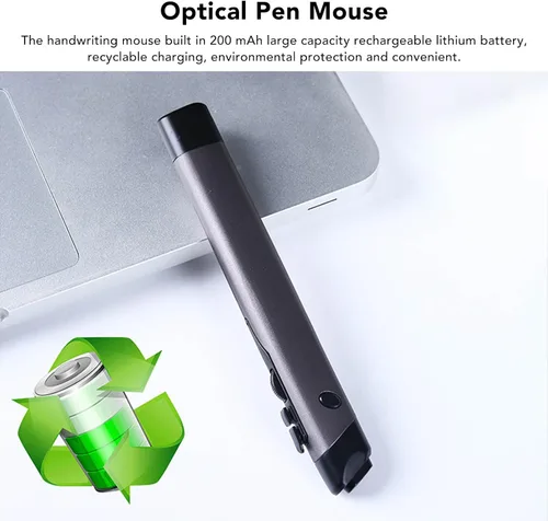 Vista 4 de Serounder - Mouse óptico Bluetooth de 2.4 G, 1200 DPI, 4 botones, ergonómico mini para laptops/pads