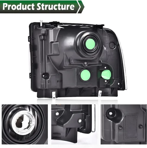 Vista 7 de GRAND ORANGE - Juego de faros delanteros, compatible con Ford F250 F350 F450 F550 1999-2004, para Ford Excursion 2000-2004, lado del conductor