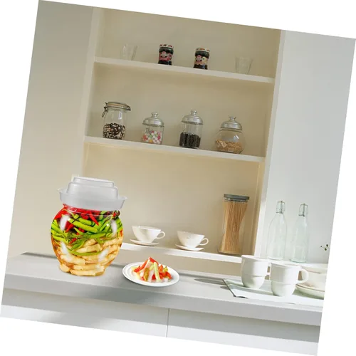 Vista 7 de HANABASS Botes de capacidad para tapa de pepinillo, reutilizables, Kimchi Pickling Fermentación, diseño hermético, sellado chino, recipiente