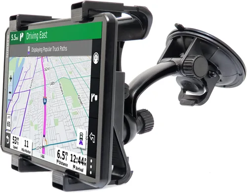 Vista 6 de Soporte para parabrisas de coche y camión, soporte de ventosa con soporte ajustable, compatible con GPS de 7 pulgadas y tabletas de 7 a 10 pulgadas