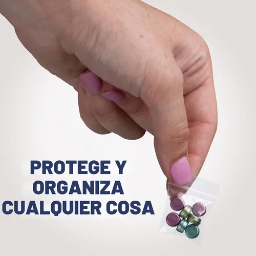 Vista 6 de GPI - Paquete de 100 bolsas de plástico transparente con cremallera de 1 x 1 pulgada de grosor, bolsas de plástico transparente con cierre
