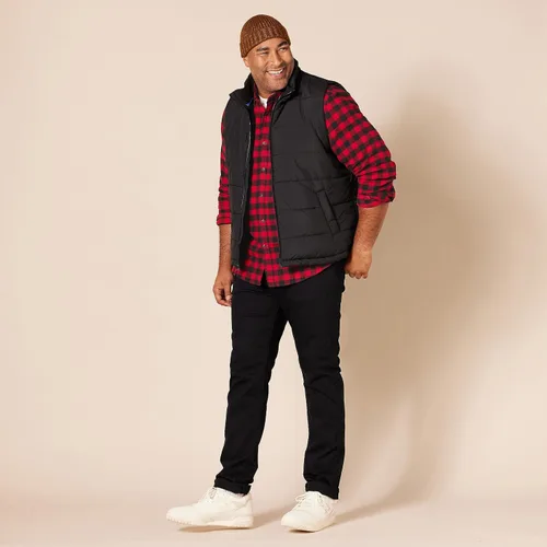 Vista 7 de Tienda Essentials Camisa de franela de manga larga para hombre (disponible en tallas grandes y altas)
