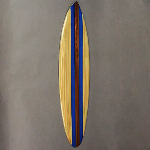 Vista 2 de Tabla de surf de madera decorativa de 32 pulgadas para colgar en la pared