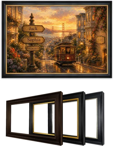 Vista 56 de IPIC - Personalized Framed Canvas with Custom Street Sign in Boston Personalized Street Signs with Names, Custom Canvas Print, Boston Sunset