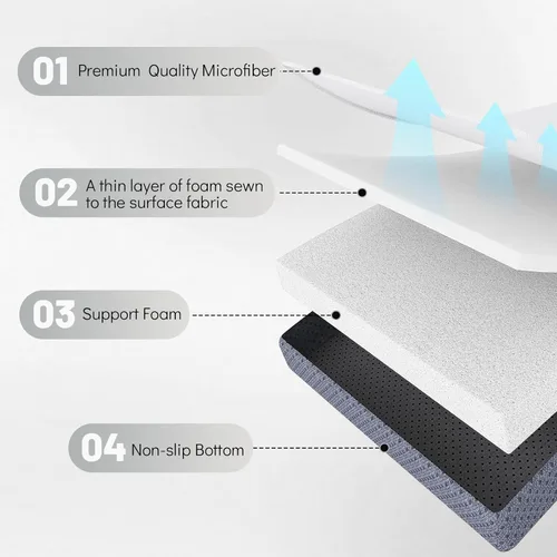 Vista 5 de Zelladorra Japanese Floor Mattress Twin, Anti-Slip Japanese Futon Roll Up Tatami Mat for Guests, Black