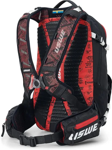 Vista 2 de USWE Flow 16L - Mochila con protector de espalda, para bicicleta, Mountainbike, MTB y E-MTB, negro