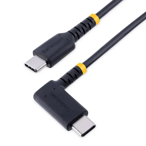 Vista 9 de StarTech Cable USB-C a USB-C en espiral de 1.6 pies / 19.7 in, negro, 3A, USB 2.0