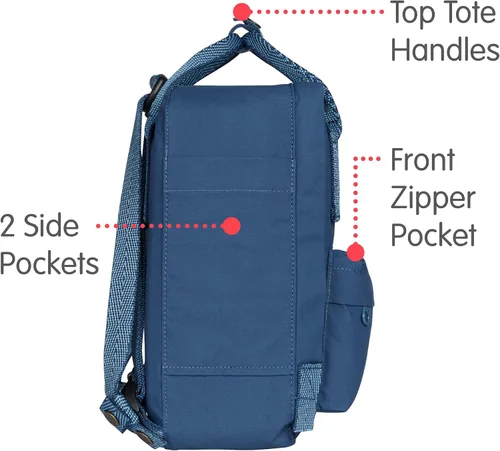 Vista 4 de Fjallraven Kanken Classic - Mochila pequeña para el día a día, Multicolor, talla única