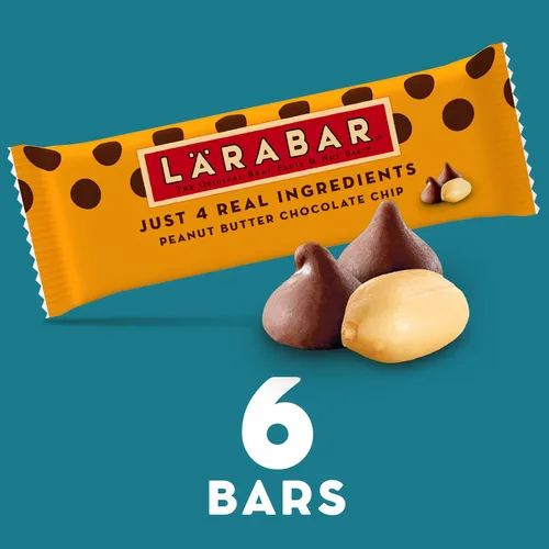 Vista 3 de Larabar - Mantequilla de maní con chispas de chocolate, barras de frutas y nueces sin gluten, 6