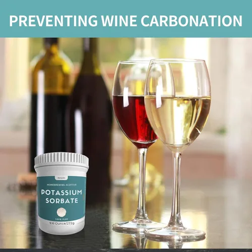 Vista 4 de Sorbato de potasio de 9.6 oz para hacer vino, 100% puro